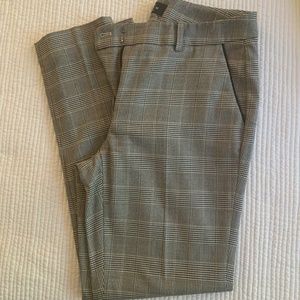White House Black Market Plaid Slim Ankle Pant